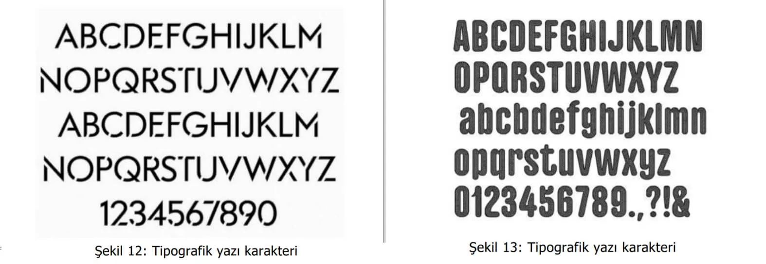 tipografik yazı karakter örnekleri-sincan patent